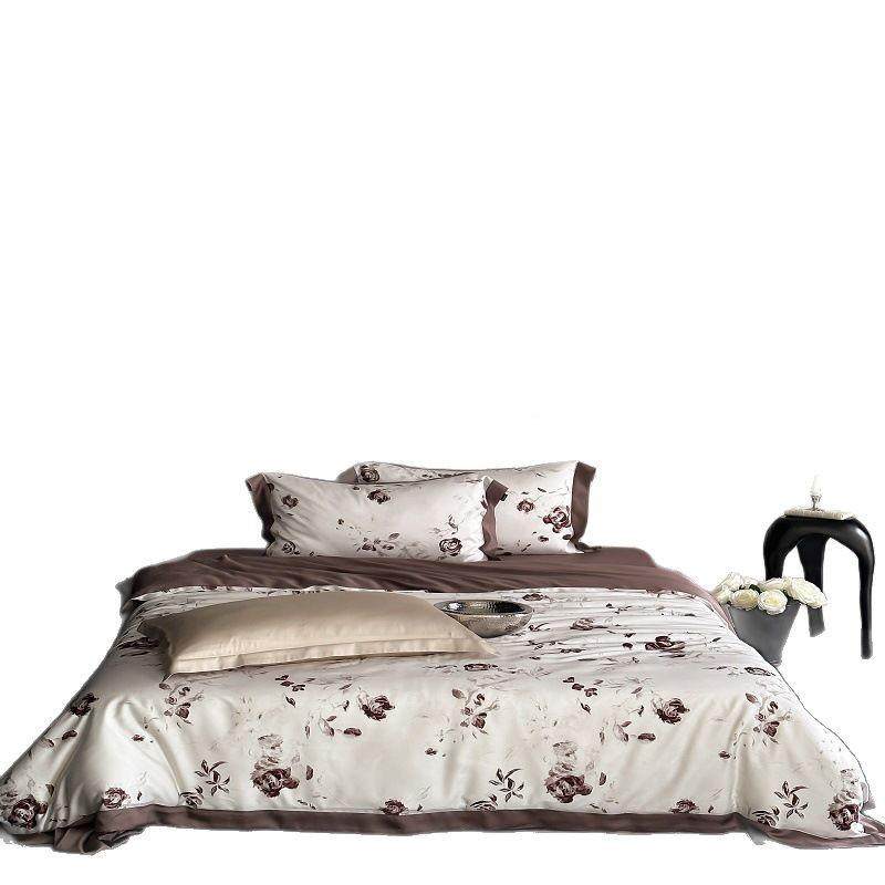 式中古典新卉花数码印花四件套60支莱YYG20250赛尔天丝夏季丝滑凉,床上用品,床品套件/四件套/多件套,淘宝优惠券,粉丝福利购,淘宝优惠卷