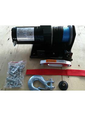 ATV电动绞盘000磅电动绞带车尼龙绳小2型便携式绞盘直厂家销