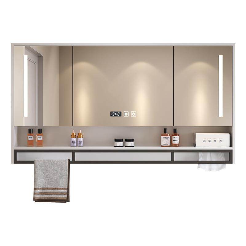 智储物室浴镜柜实木银镜能带灯除雾卫生间镜带物置架防雾镜柜,家装主材,浴室镜,淘宝优惠券,粉丝福利购,淘宝优惠卷