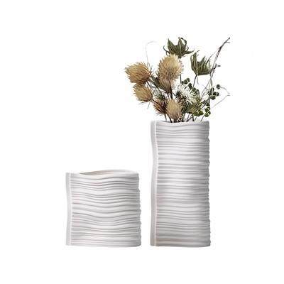 现代约白色花陶瓷手工DAX层叠花瓶摆件民宿样板房售楼处软器装简,橡塑材料及制品,工业陶瓷,淘宝优惠券,粉丝福利购,淘宝优惠卷