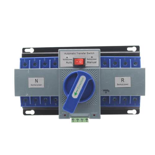双电源自动转开文关蓝色英63A4P迷你断型换3微80V切换CB级32A2498