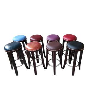 H305吧台实木椅酒吧高脚凳Xktv凳子艺ktv点歌吧凳转椅欧式铁唱歌