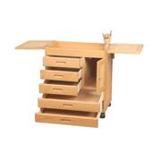 进649木全实升降多功能油口画五车画柜储藏柜层移动摆放台