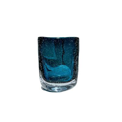 高档明轻奢KL2020-7蓝水晶气泡花瓶摆意件客厅插花创玻色璃创意透