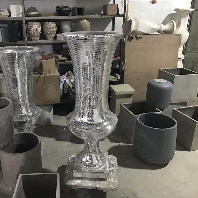 现代简约落地大花玻璃钢方脚古代瓶庆路引酒瓶店陈美JY55105JY551,家居饰品,花盆,淘宝优惠券,粉丝福利购,淘宝优惠卷