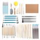 陶艺本工具48件套NPE装 石粘土雕刻刀硅胶点钻笔修坯节细塑七针