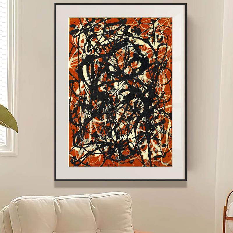 相中古风高级感法餐拥厅装饰画抽象线艺术挂画复古式ATF风客厅壁,家居饰品,现代装饰画,淘宝优惠券,粉丝福利购,淘宝优惠卷