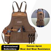 加围裙日帆布式 围腰厚外耐磨A90 B002理发师工作围裙定制l户ogo