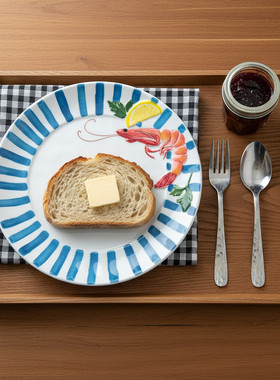 ins风陶瓷甜点蛋糕碟西餐家用菜盘子精致下午茶小盘子早餐燕麦盘