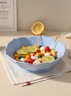 ins风餐盘沙拉碗泡面碗甜品燕麦碗家用一人食餐具深盘高级感汤盆