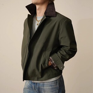 ZONJVNN狩猎者夹克巴恩风工装外套复古做旧秋冬季新款男士
