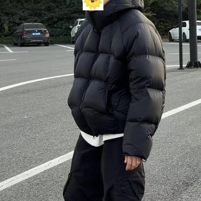 XDZZ二狗25冬季面包服连帽高绒量厚款90白鸭绒羽绒服男女款DS977