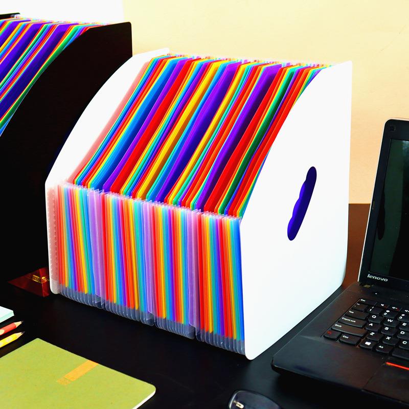 亚马逊迷你站立文件架多层文件夹风琴包桌面收纳整理夹伸缩资料包