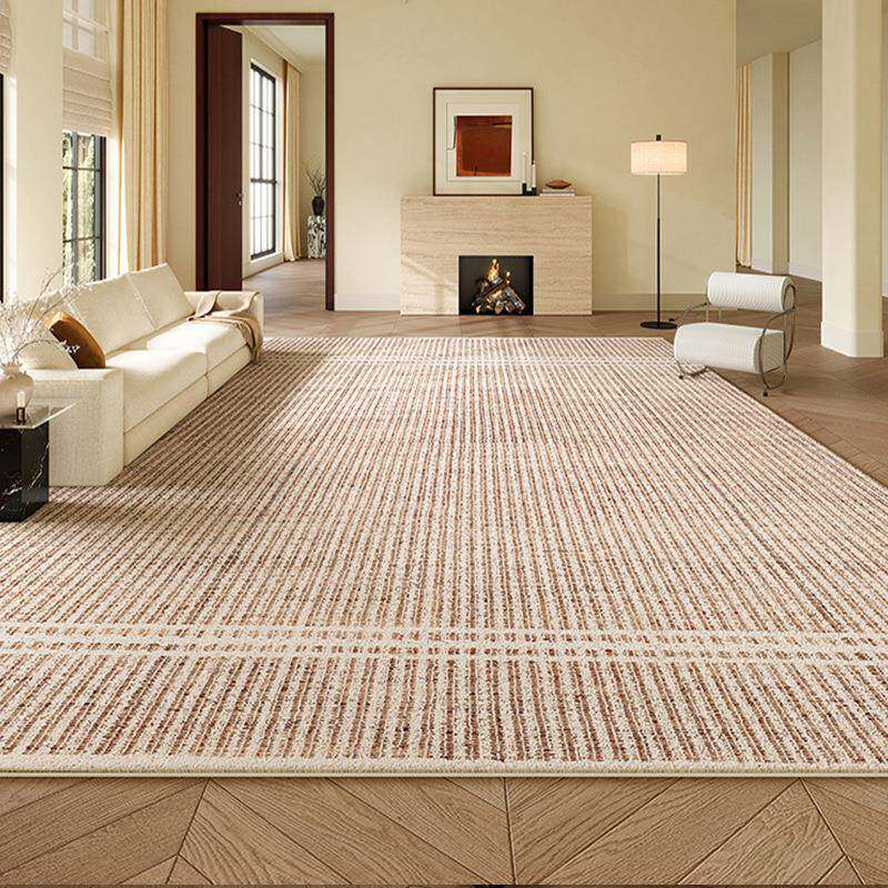 几何线条卧室床边地毯耐脏易打理防滑毯家用防水仿羊绒客厅地毯