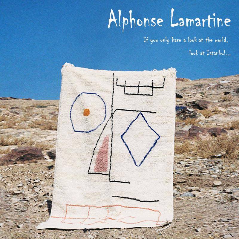 几何线条卧室仿羊绒地毯客厅民族风易打理茶几毯民宿卧室床边毯