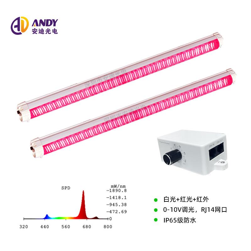 红白光植物生长灯补光灯100W120瓦150w1米2防水调功率株间植物灯