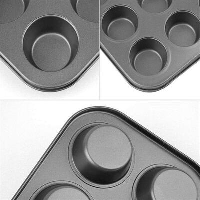 6 Cups/12 Cups Non-stick Cupcake Baking Tray Cup Cake Mold