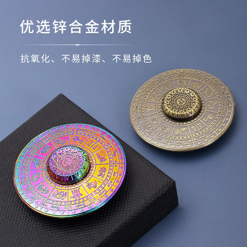 edc锌合十二星座罗盘指尖陀螺