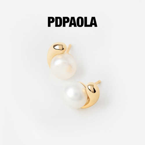 PDPAOLA小巧淡水养殖珍珠耳钉