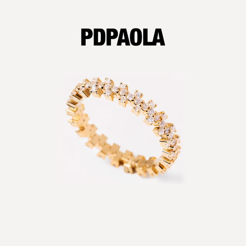 皇冠锆石戒指PDPAOLA纯银