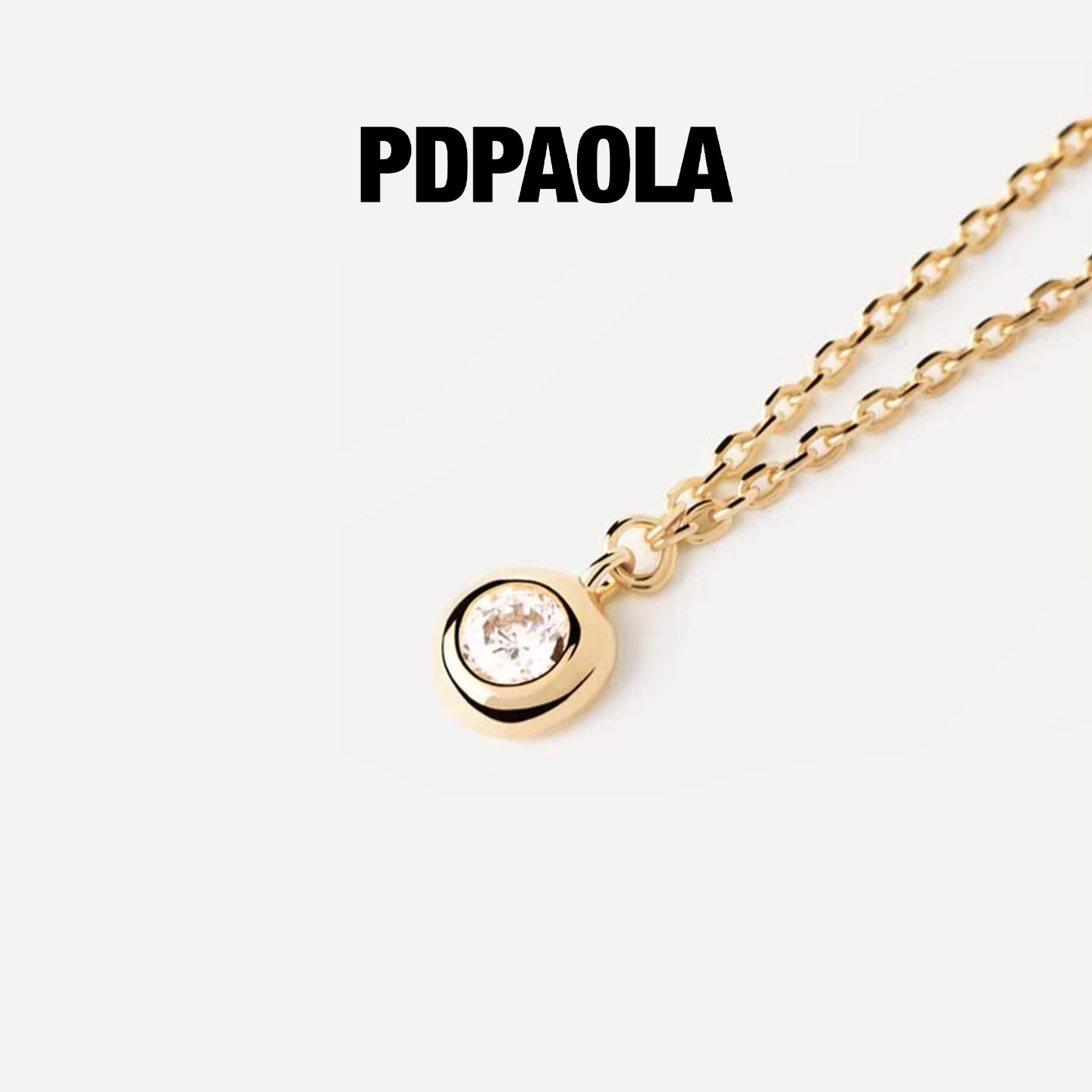 pdpaola男女纯银镀18k金礼物项链图片