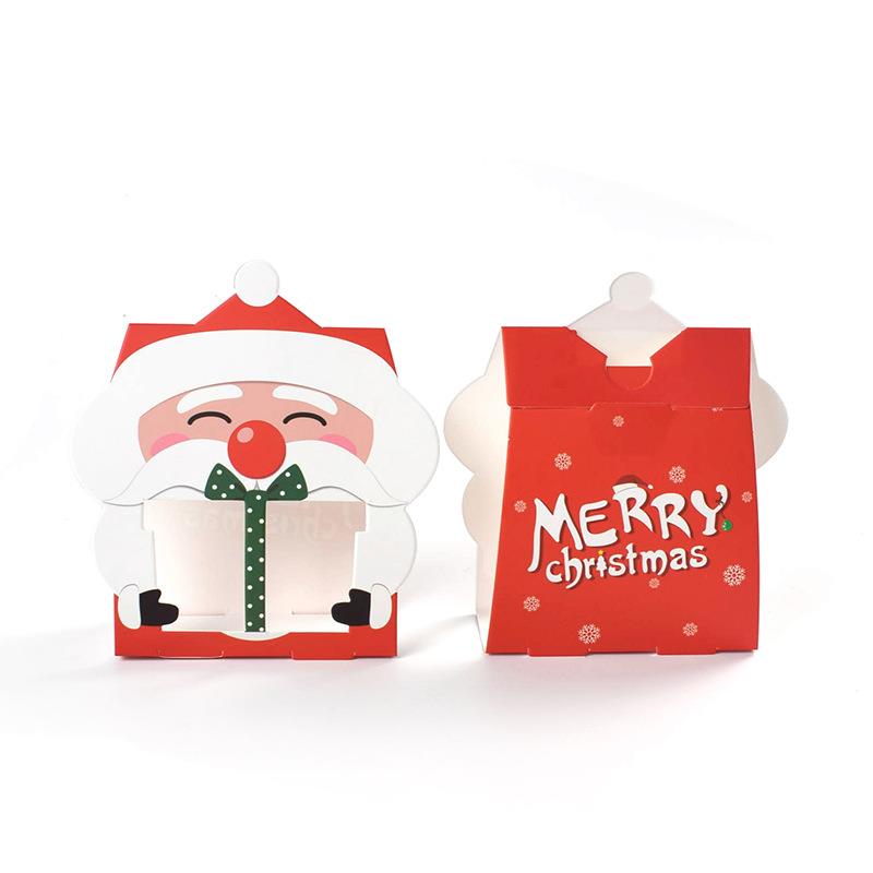 圣诞节圣诞老人手提盒万圣雪花酥牛轧糖牛扎饼干包装盒现货8个/套