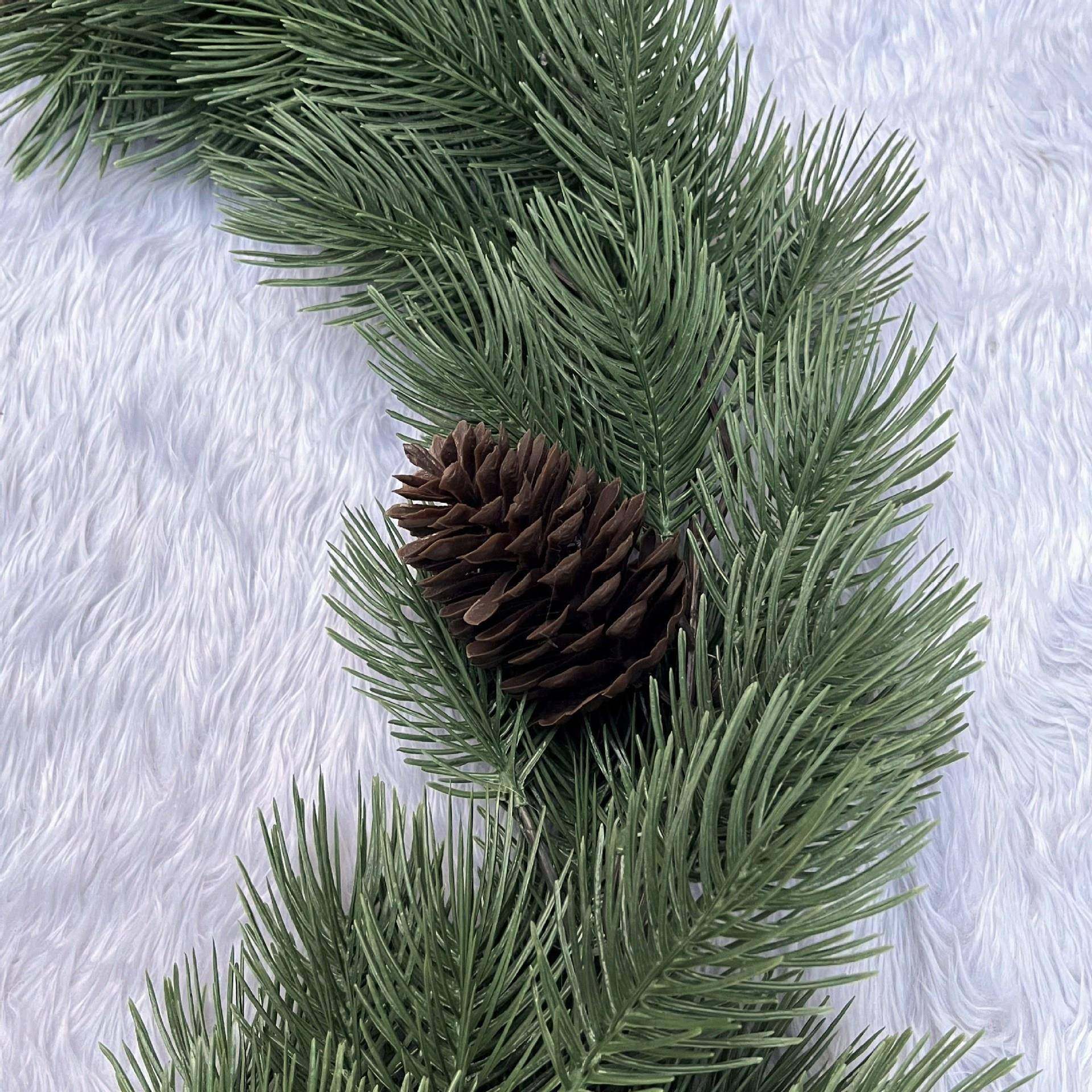 跨境亚马逊热销圣诞藤条TEMU爆款餐桌门前装饰品仿藤仿真