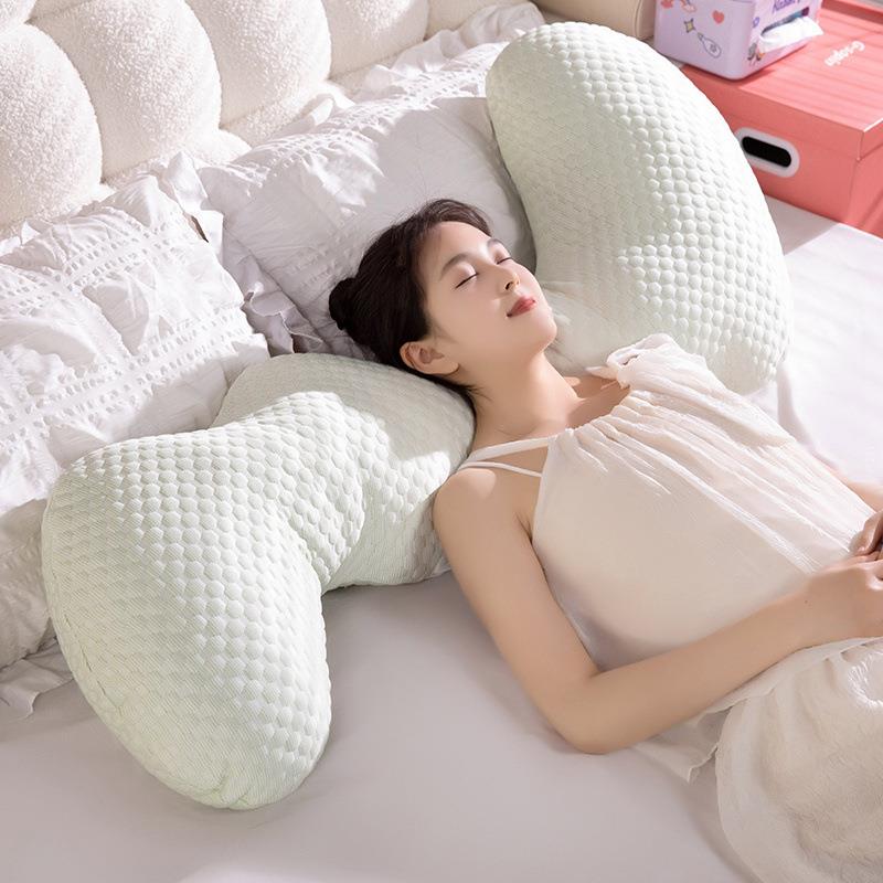 严选床上长条大抱枕孕妇枕睡觉专用夹腿枕可拆洗托腹侧睡护腰用品