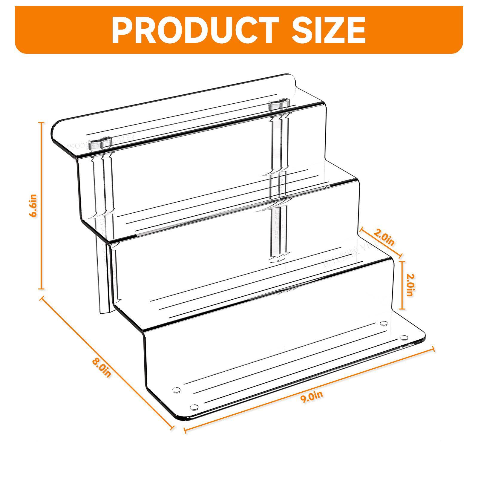 跨境亚马逊透明亚克力四层手办香水甜品置物架化妆品饰品展示架