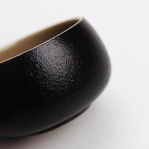 陶瓷功夫茶具石头釉禅风茶具套装黑白配一壶两杯手抓壶罗汉杯