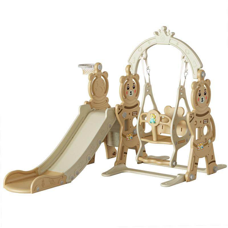 儿童滑滑梯室内家用小型宝宝滑梯秋千组合三合一小孩多功能游乐园