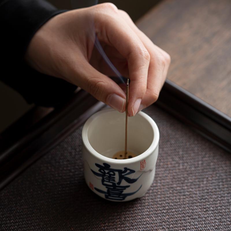 九香薰匠风手KOD写青花小炉线香炉香家用室内沉香香炉香器香插座