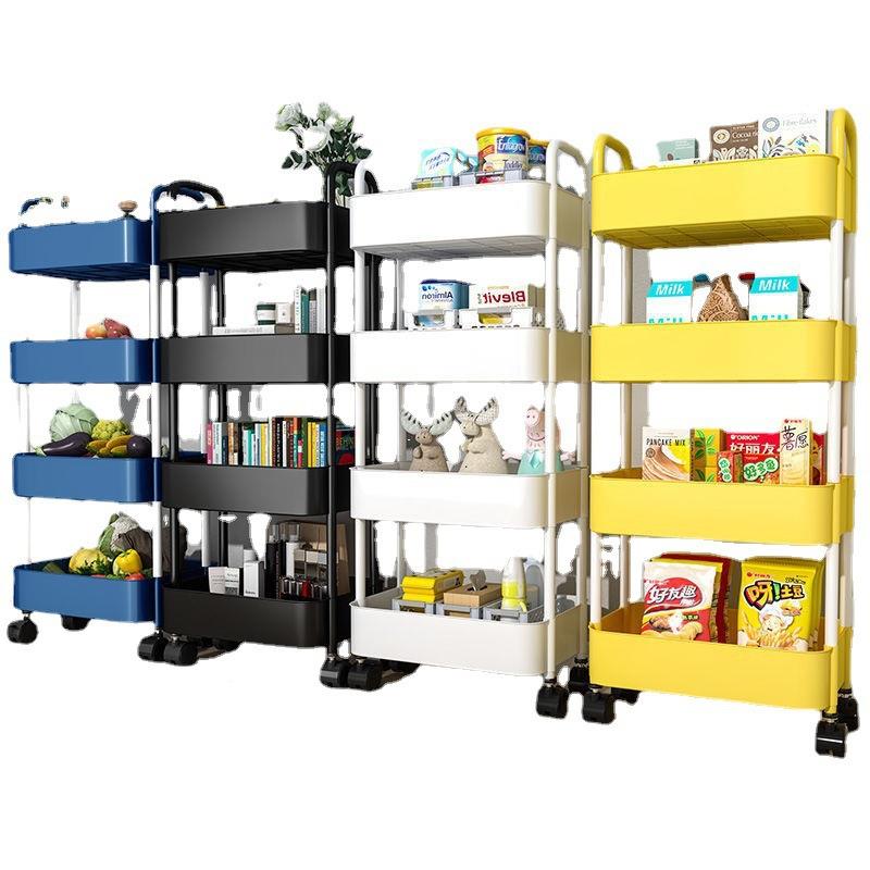 厨房置物架25928932落卫地多层推车储家用移动零食架生间卧室收小