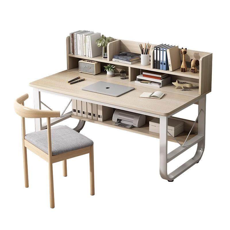 电脑桌台式家用书桌书架一体中小学生书桌椅子一套女生学习小桌子