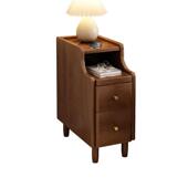 实木床头柜迷你小型极窄卧室床边柜超窄夹缝置物架收纳柜简约现代