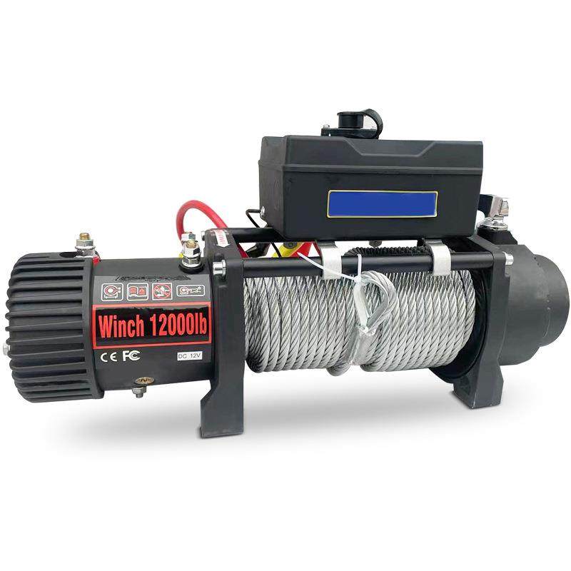 汽车电动绞盘12v24v越野车自救钢丝绳牵引器拖车车载先锋自救