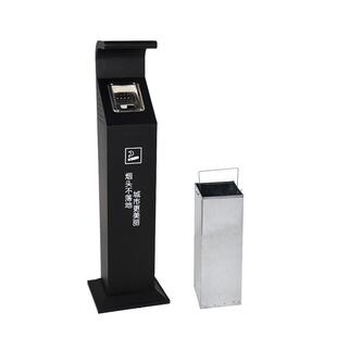 户外立式烟灰柱室内外吸烟区不锈钢烟蒂柱烟头收集器灭烟柱烟灰缸