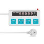 4G温控四路排插APP 小程序 PC联控16A大功率监控重启智能基站共享