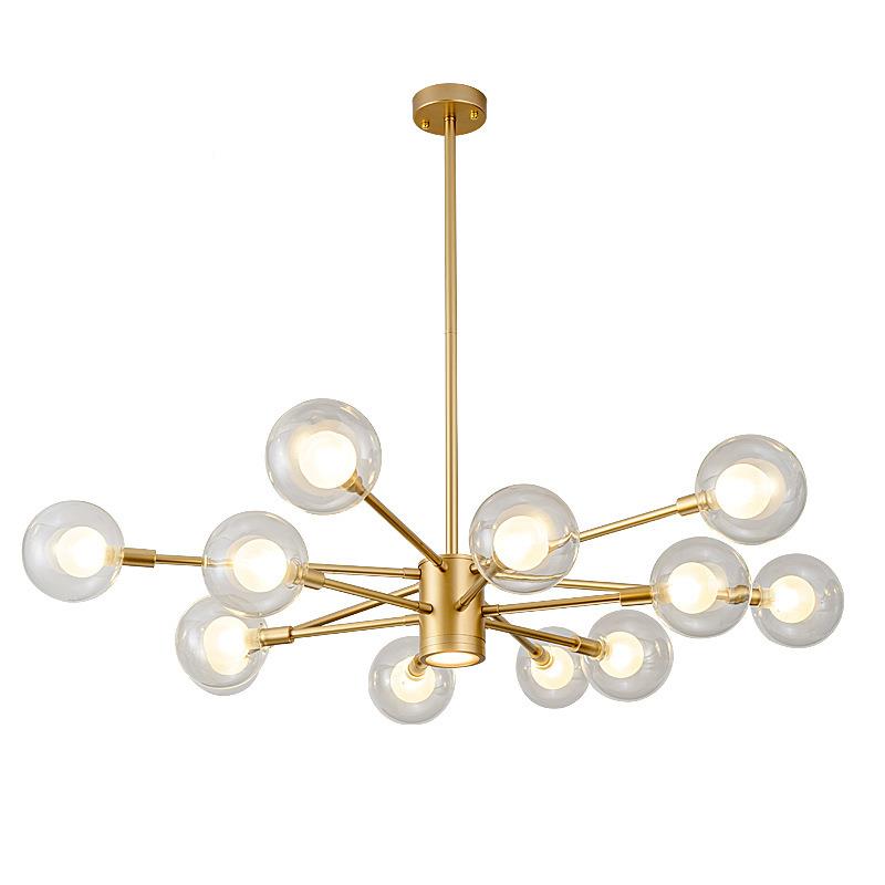 北欧后代简约客厅灯具网红魔豆玻创璃球个性吊意大气卧室现765餐