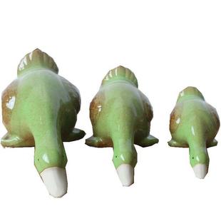 供应陶瓷田园风格 饰摆设2105造型青花瓷 戏水鸭工艺品家居鸭子装