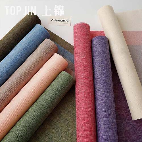 复古彩麻卷花束包装纸复古亚麻布鲜花包花纸花艺手工花店材料