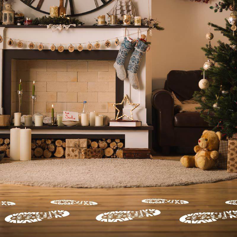 亚马逊镂空模板圣诞老人雪花鞋印脚印6件套圣诞节主题pet创意模版