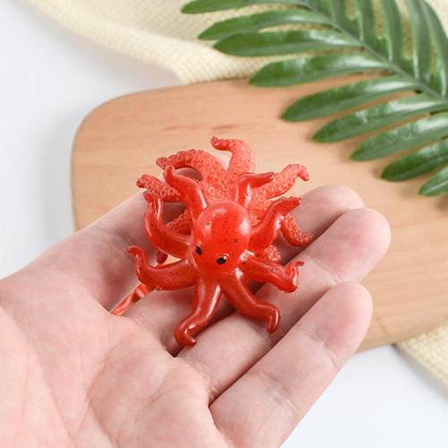 新款PVC仿真小章鱼挂饰趣味仿真食玩海鲜仿真八爪鱼钥匙扣挂件