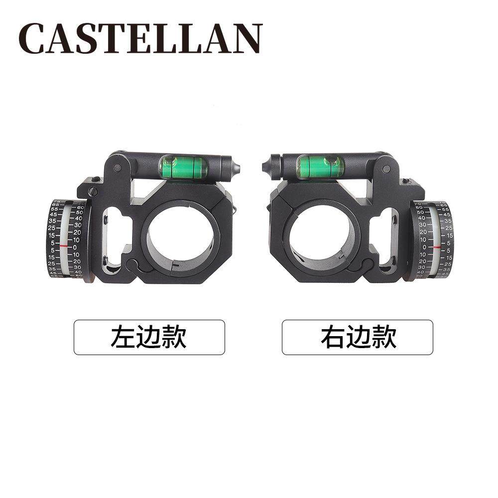 瞄镜水平仪夹具角度仪30/25mm管径支架金属左右测角度水平仪