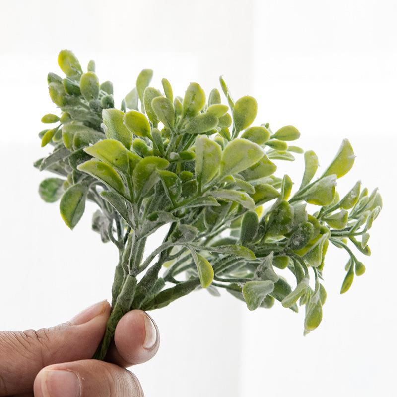圣诞节装饰仿真植物松针绿叶插枝花环手工diy配饰配件装饰品