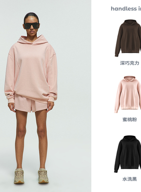 handless inc | unisex系列-连帽斜肩结构长卫衣