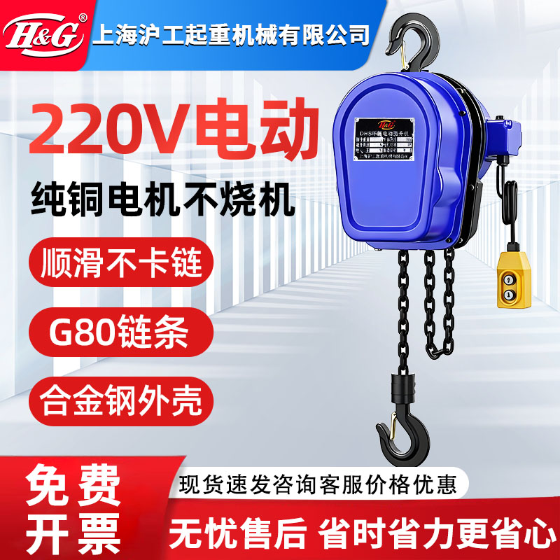 上海沪工公司环链电动葫芦220v