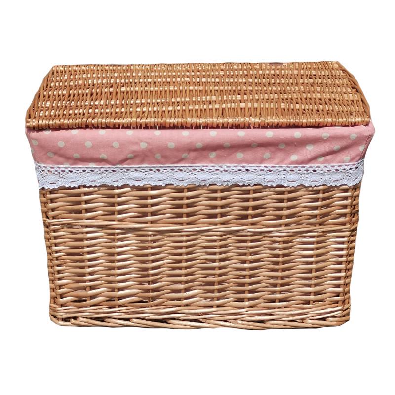 v6oq家居特大号藤编脏衣篮田园带盖收纳筐柳编藤筐篮子储物箱整理