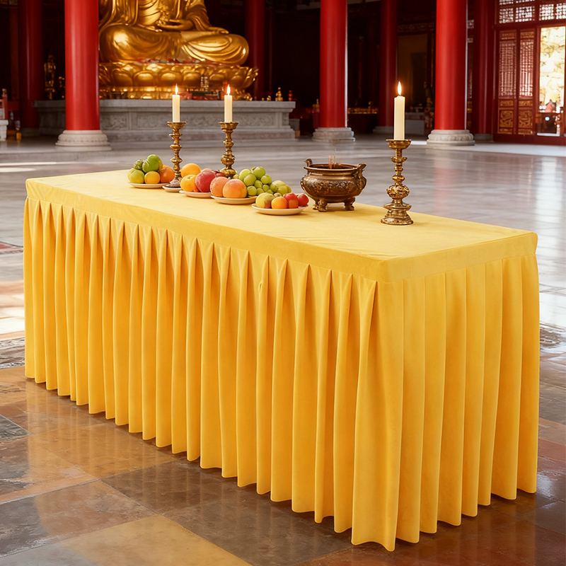 定制轻奢佛堂桌布绒布