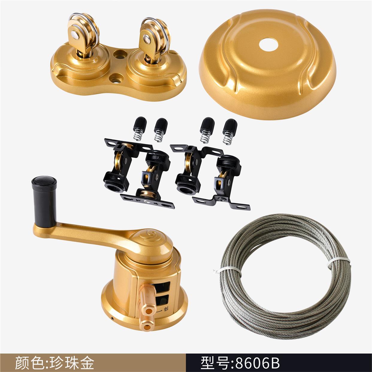 DIY好全套配件套餐/太太升降晾衣架 手摇器 钢丝绳手柄 晒衣摇把